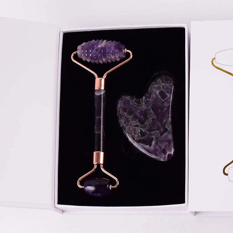 Amethyst Roller Massage Set