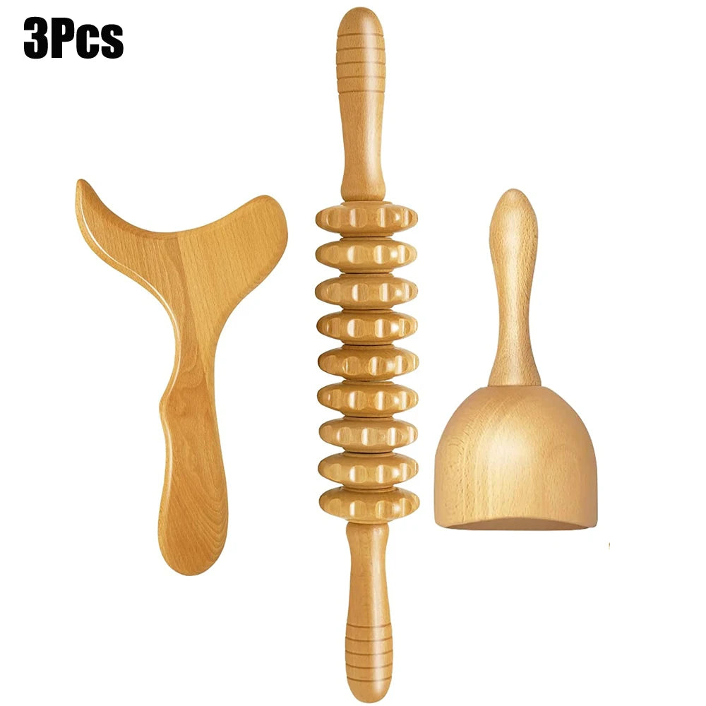 Wooden Massage Therapy Set