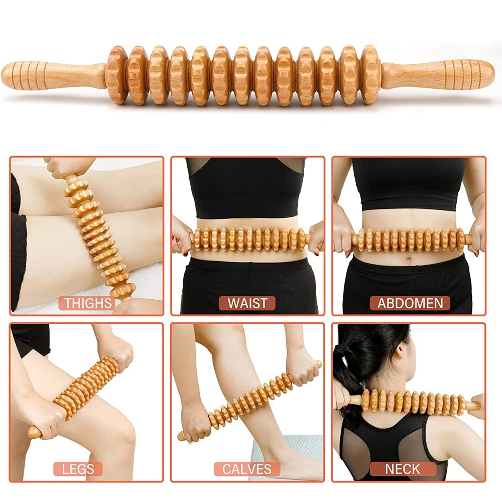 Wooden Massage Therapy Set