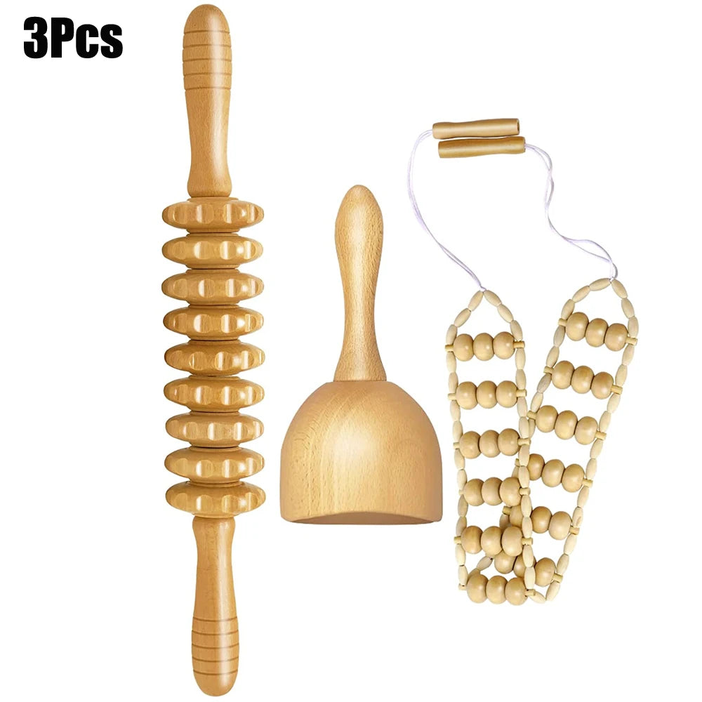 Wooden Massage Therapy Set