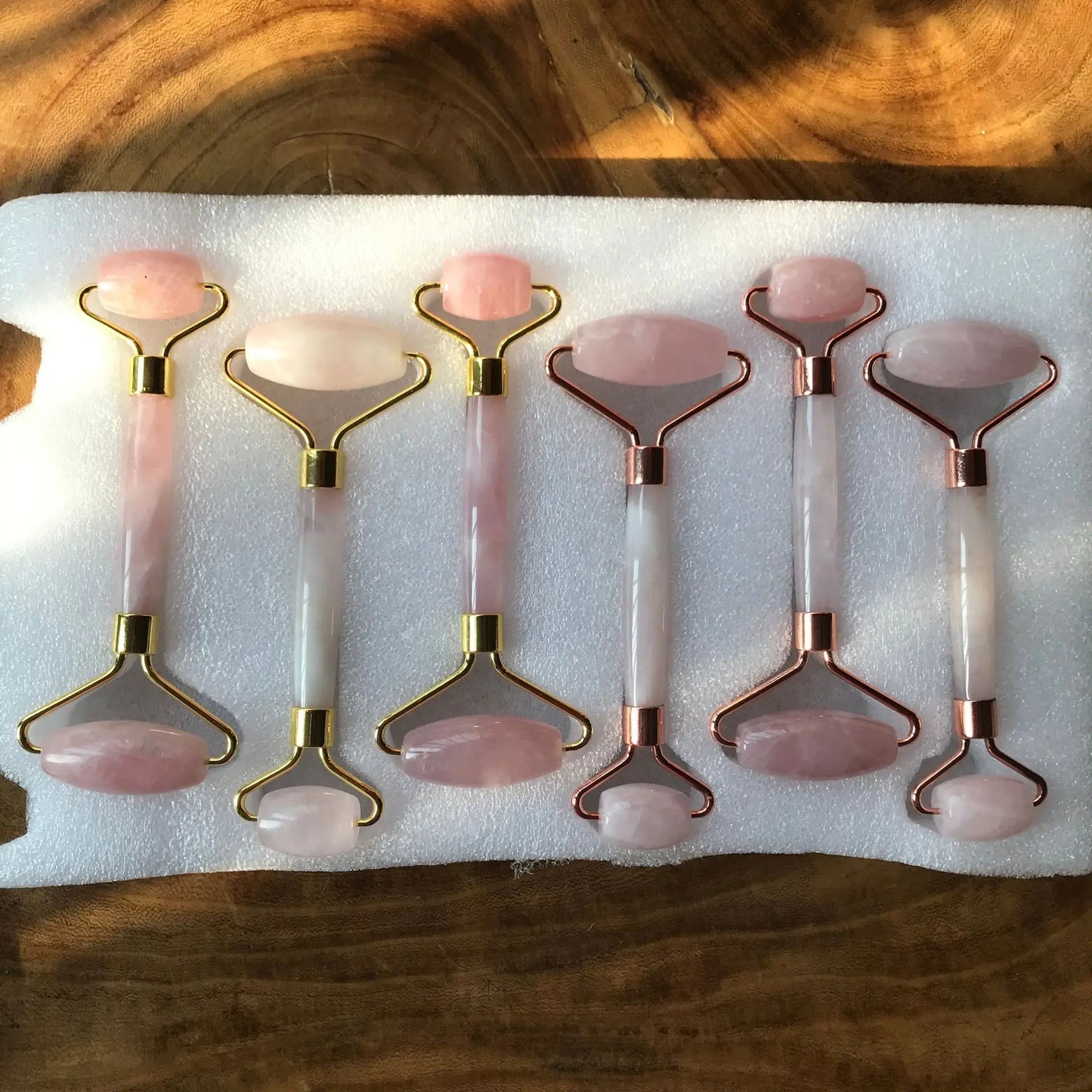 Rose Quartz Roller Massage Set