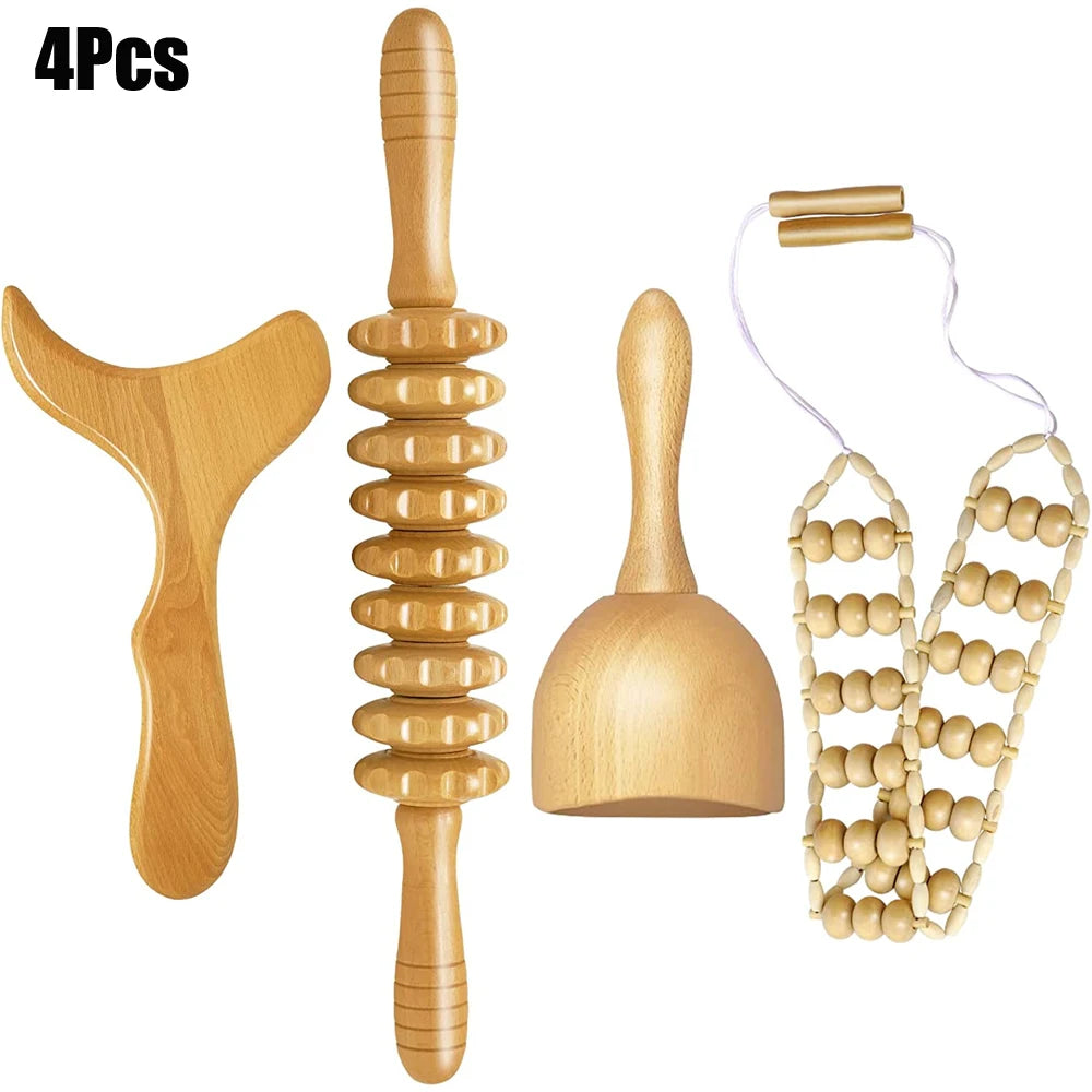 Wooden Massage Therapy Set
