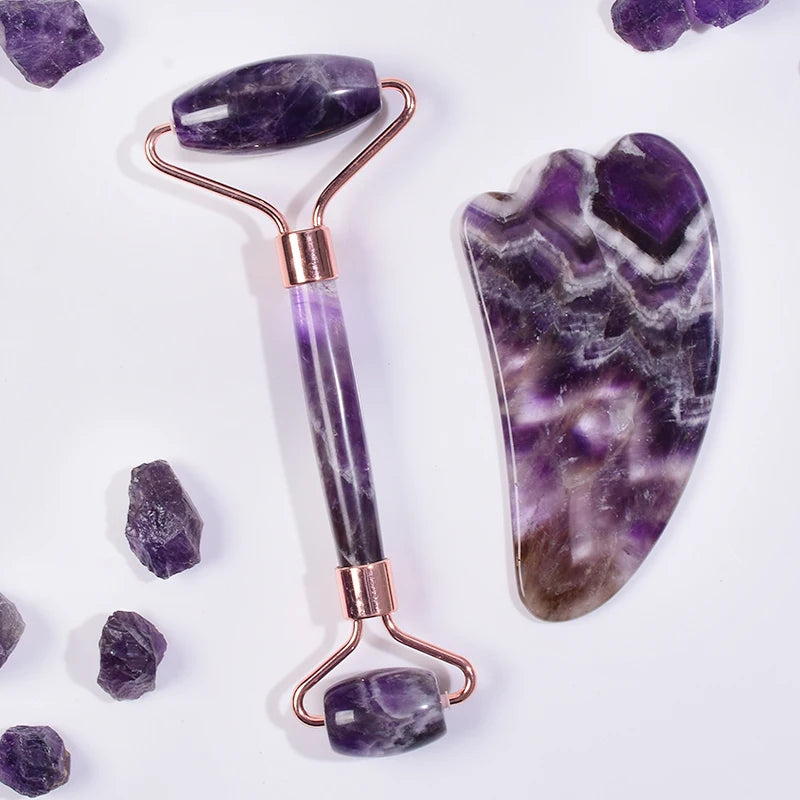 Amethyst Roller Massage Set