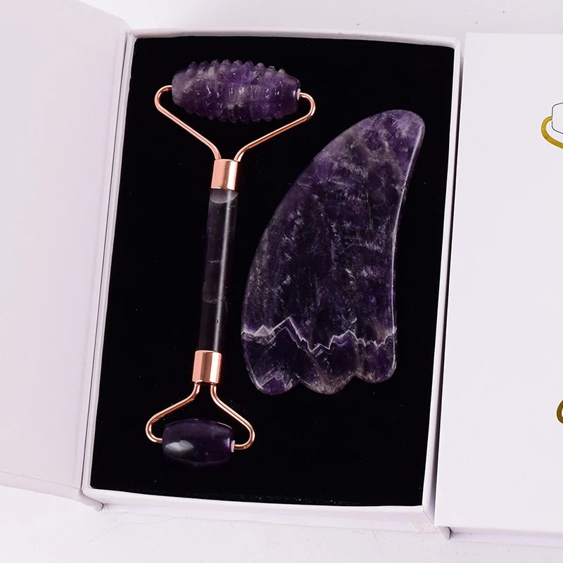 Amethyst Roller Massage Set