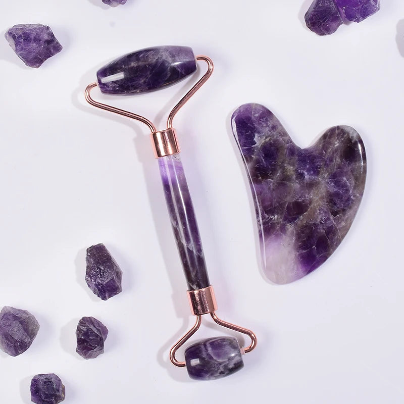 Amethyst Roller Massage Set