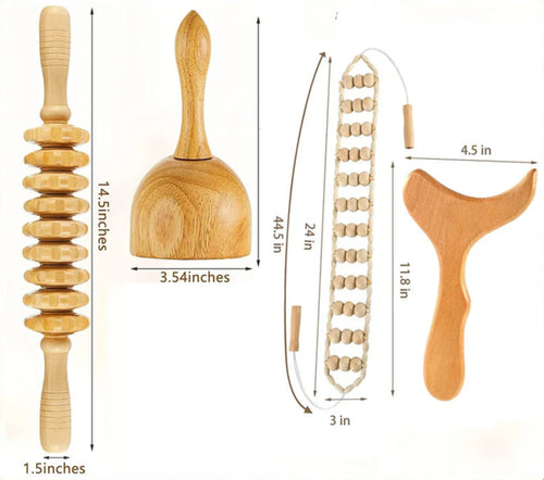 Wooden Massage Therapy Set