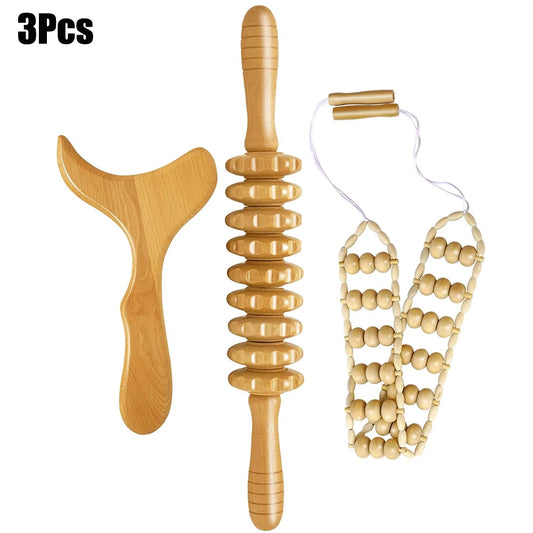 Wooden Massage Therapy Set