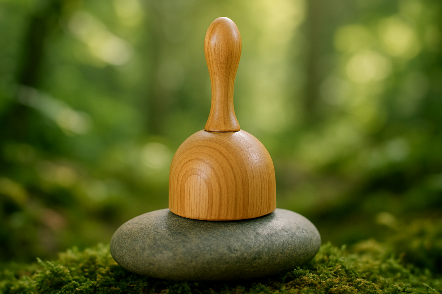 Cupping tool in natural forest setting